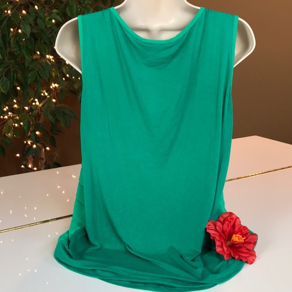 💐DANA BUCHMAN GREEN LAYERED TOP SIZE XL💐 - Picture 11 of 14
